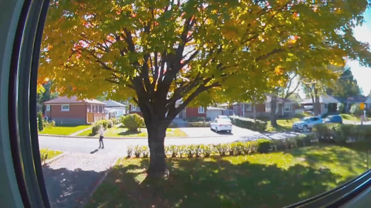 Security footage in Dorval appears to show a vehicle fitting the description of a stolen car containing the ashes of two sisters' late mother. Saturday October 8th, 2022.