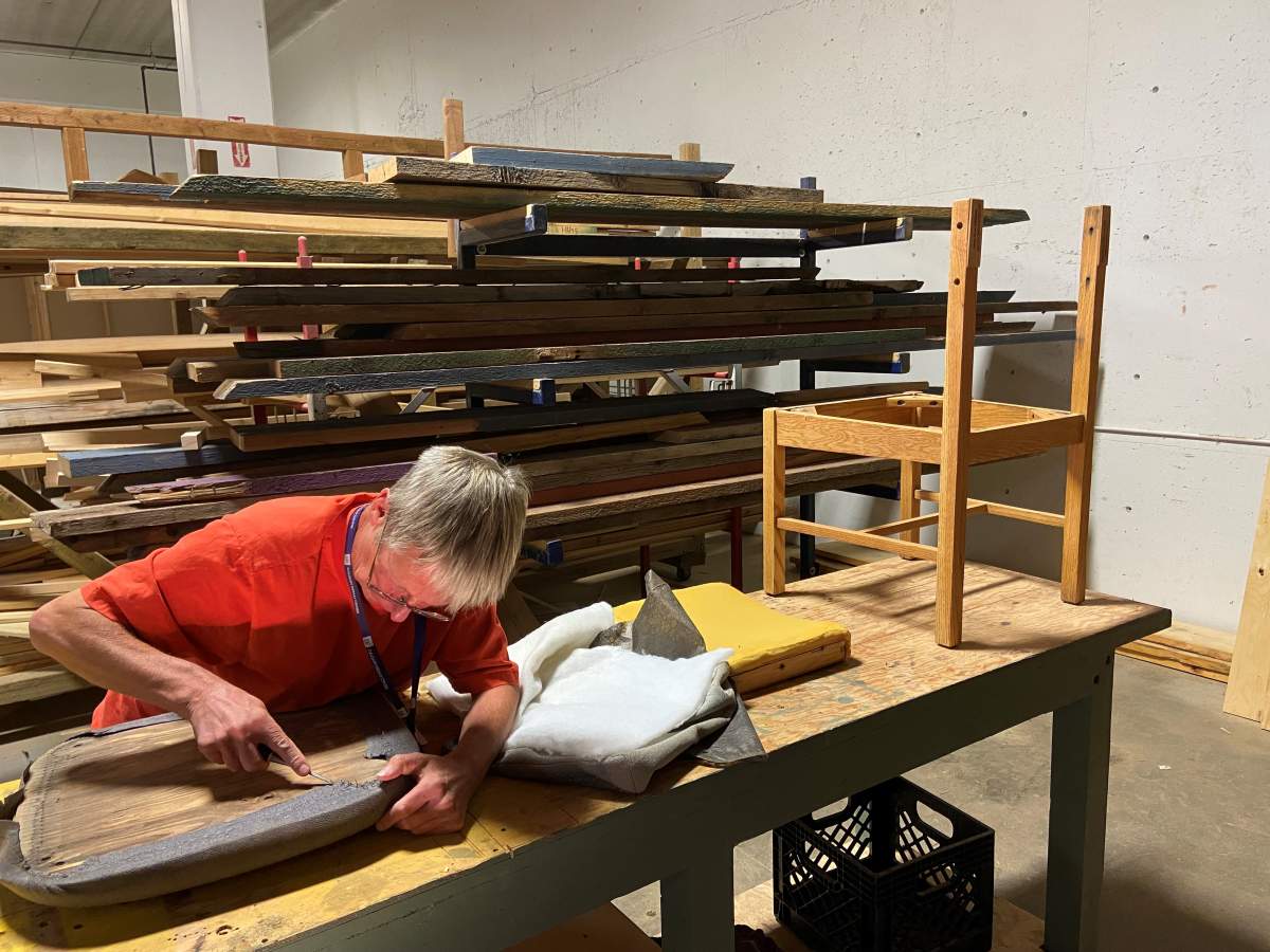 Paul Bateman at Dream Centre’s woodworking shop.