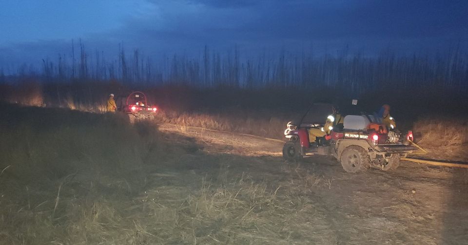 The Regional Municipality of Wood Buffalo said a fire burning in a tree line in the Timberlea area of Fort McMurray was being held Thursday, Oct. 20, 2022.