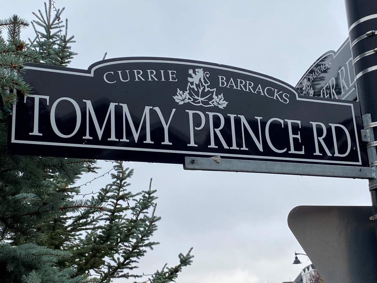 Street sign, Tommy Prince Road