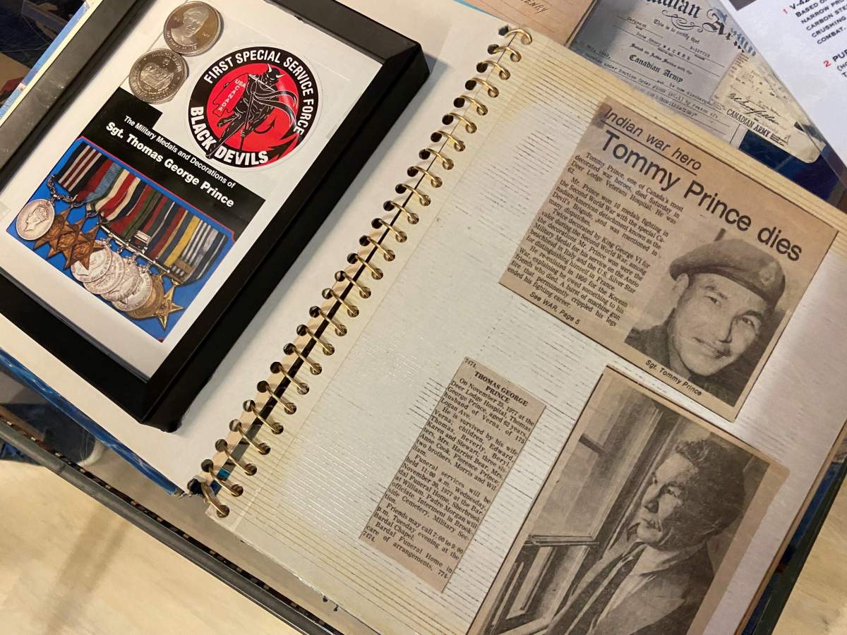 Album of newspaper clippings her family saved for Karen Braun-Prince.