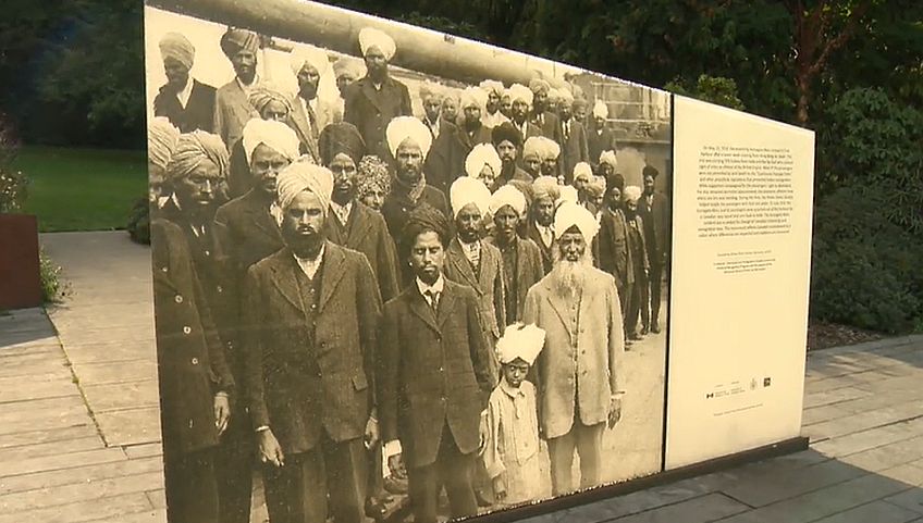VPD officers are investigating an act of vandalism at the Komagata Maru memorial in Coal Harbour.