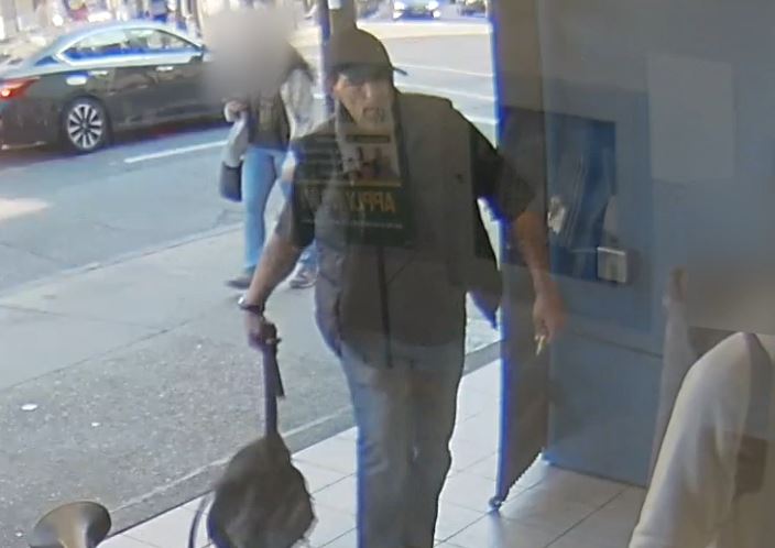 Vancouver police are working to identify this suspect, who was seen threatening a victim with a knife.