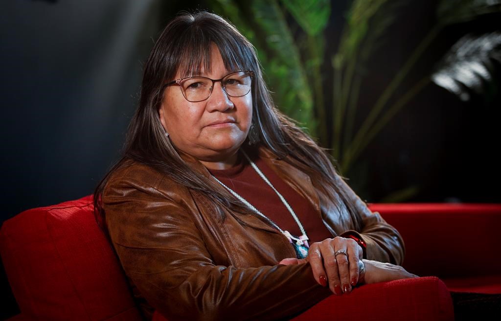 Sherry Gott, who has been appointed Manitoba Advocate for Children and Youth, is photographed at her office in Winnipeg, Thursday, October 20, 2022. Gott is the first Cree woman to be appointed as the Manitoba Advocate for Children and Youth. THE CANADIAN PRESS/John Woods.