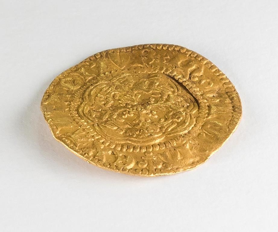 A gold coin, shown in this handout image provided by the Government of Newfoundland and Labrador, was discovered on Newfoundland's south coast and may be the oldest known English coin ever found in Canada. THE CANADIAN PRESS/HO-Government of Newfoundland and Labrador.