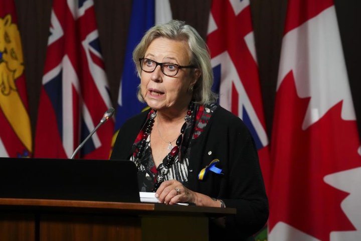 Elizabeth May says focus remains on climate as she retakes reins of Green Party