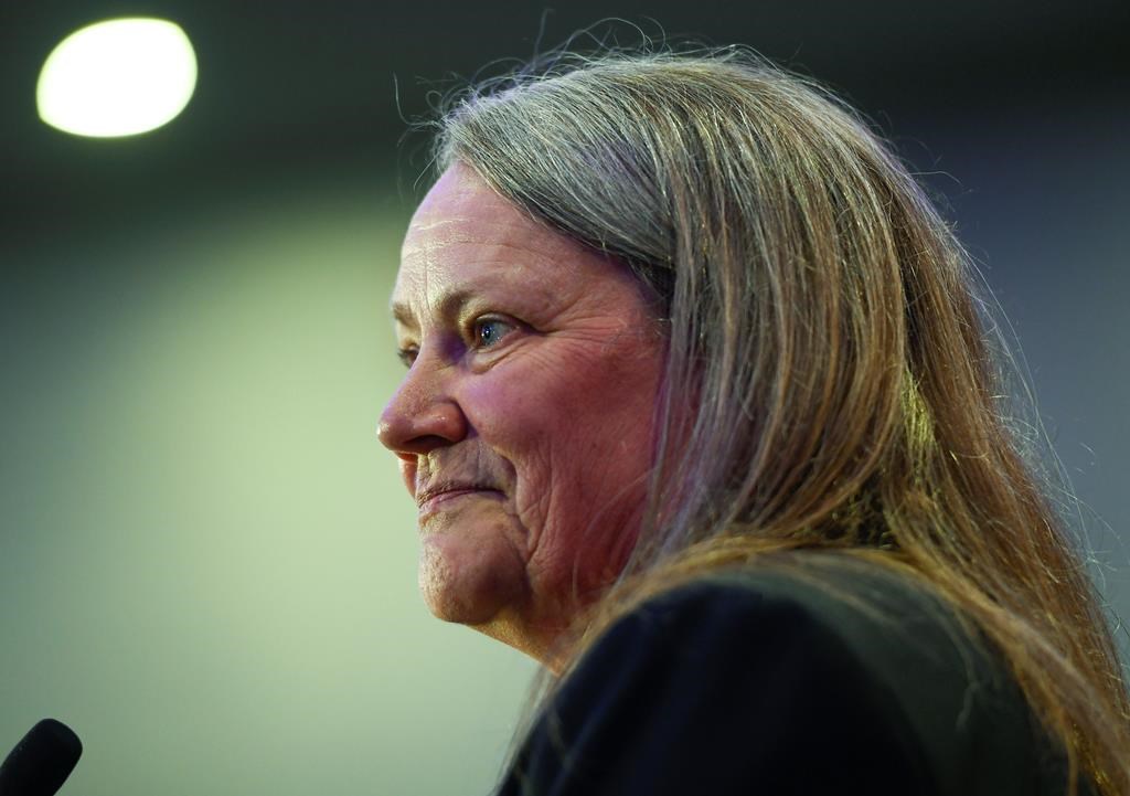 Kimberly Murray speaks after being appointed as Independent Special Interlocutor for Missing Children and Unmarked Graves and Burial Sites associated with Indian Residential Schools, at a news conference in Ottawa, Wednesday, June 8, 2022.