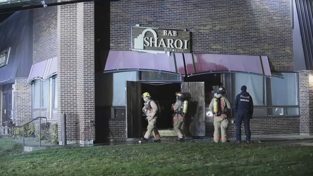 Arson suspected in overnight fire in Saint-Laurent. Wednesday, November 9, 2022.