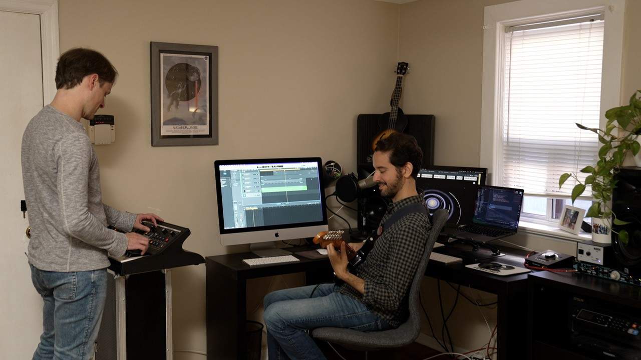 Andrew Santaguida, musician, working with Russo to sonify Webb images
