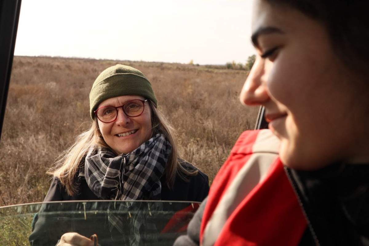 Ann Fournier McClung, a former Canadian army medic, in Ukraine.