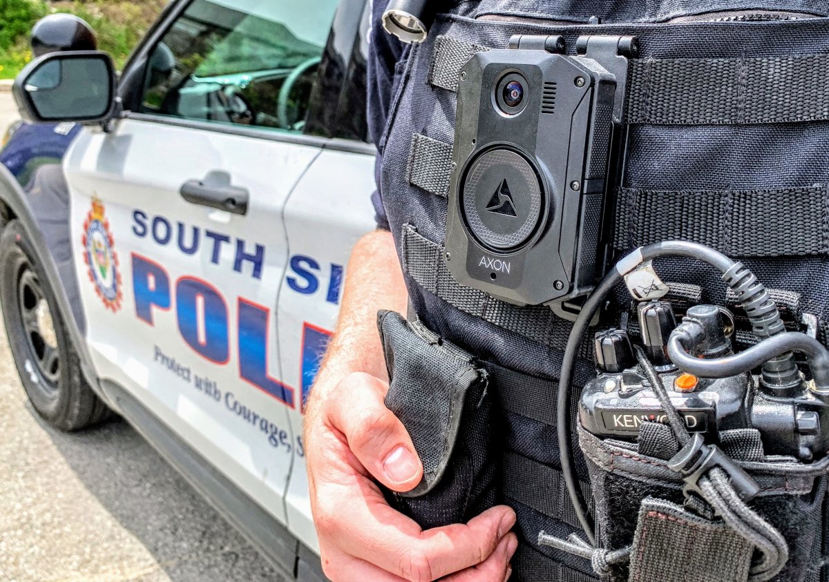 Body-Worn Camera on South Simcoe Police officer in May 2022