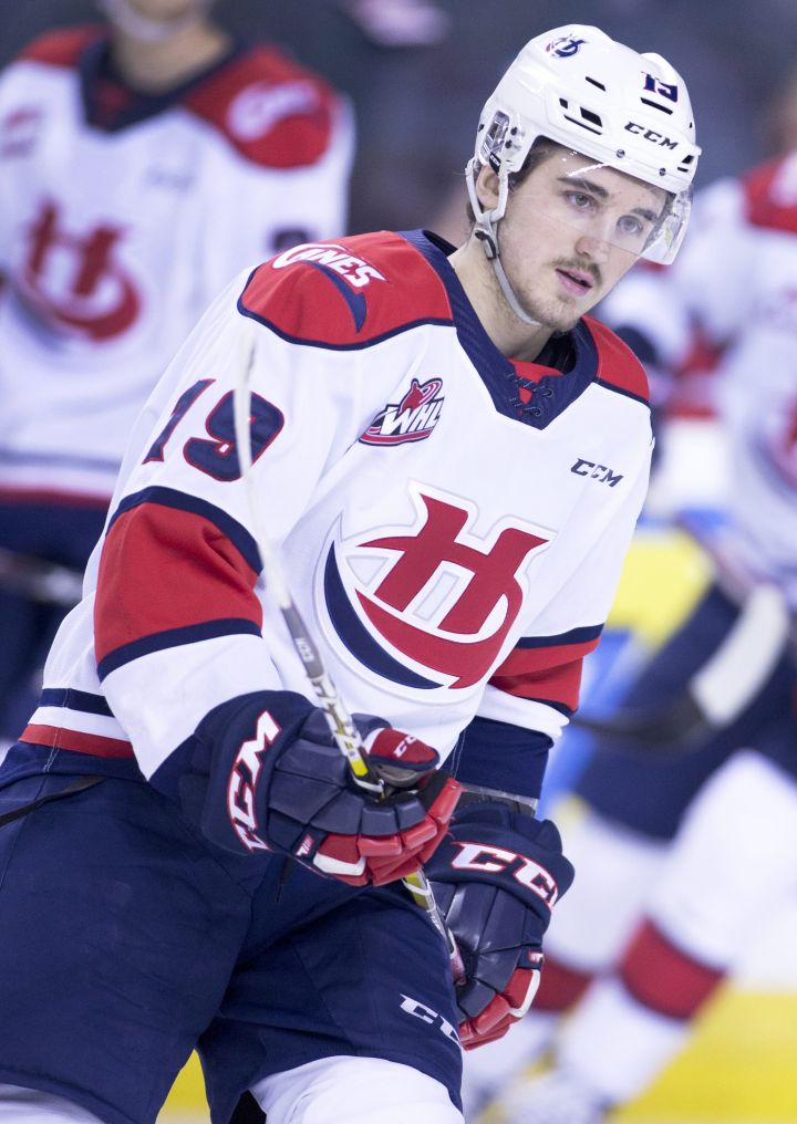 WHL (Western Hockey League) profile photo on Lethbridge Hurricanes player Noah Boyko during a game against the Calgary Hitmen in Calgary, Ab. on Sunday, Dec. 15, 2019.