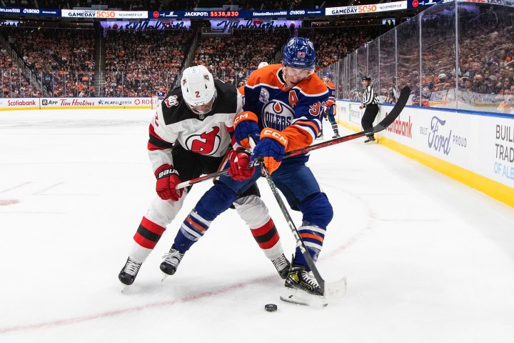 Edmonton Oilers give up three in third in loss to Devils