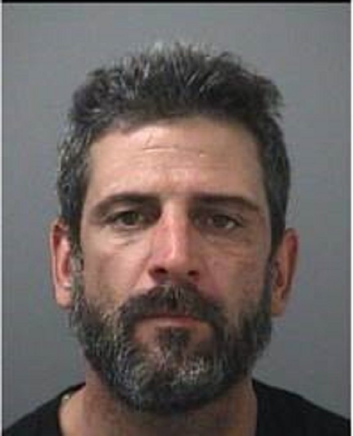 Chris Duguay, 41, is wanted for property crimes, police say.