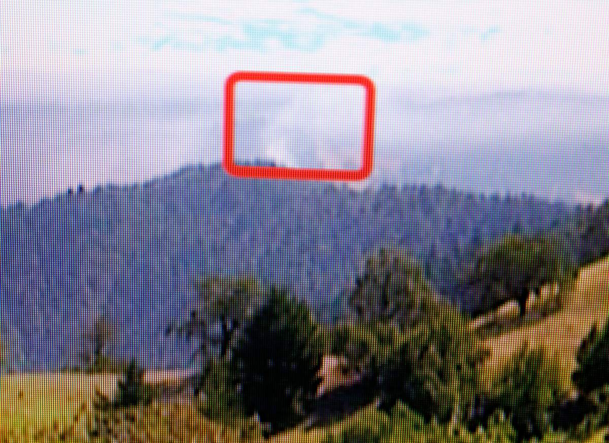Artificial intelligence alerts to smoke on a fire camera screen at the PG&E Hazard Awareness Warning Center (HAWC) in San Ramon, Calif., on Wednesday, Sept. 28, 2022. The HAWC is staffed 24-hours a day, seven days a week, to monitor a broad range of natural disasters including wildfires, land movement, earthquakes, tsunamis, flooding and avalanche hazards.