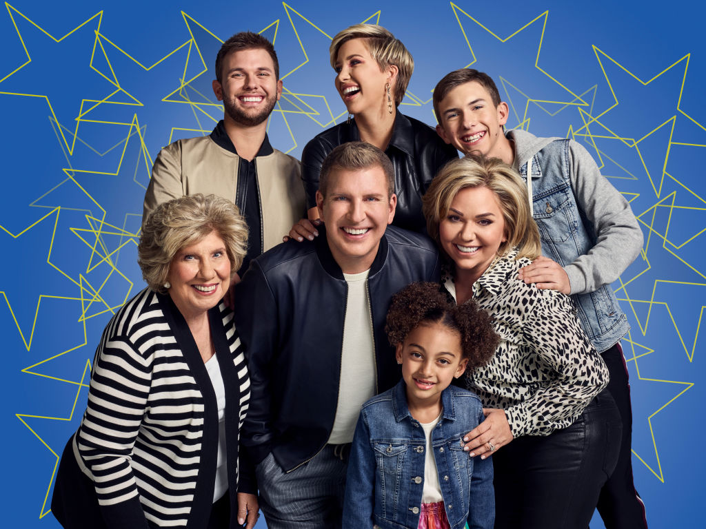FIle - promotional image from 'Chrisley Knows Best' (l-r) Faye Chrisley, Chase Chrisley, Todd Chrisley, Savannah Chrisley, Chloe Chrisley, Julie Chrisley, Grayson Chrisley.