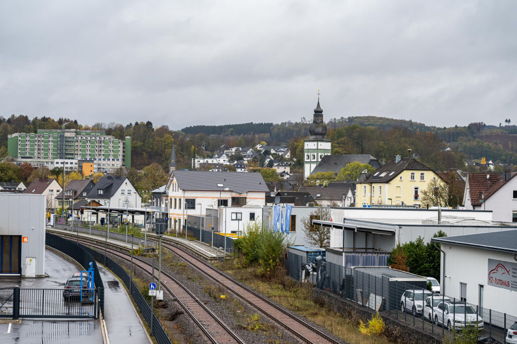 Railroad tracks run through the town of Attendorn, where an eight-year-old girl is said to have been held in a house for almost her entire life. The public prosecutor's office in Siegen is investigating the child's mother and grandparents.