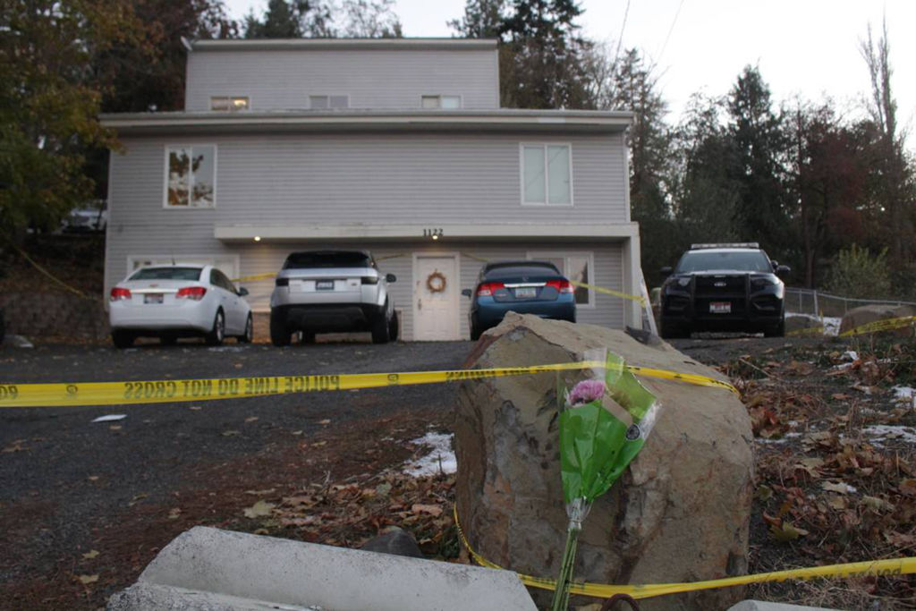 The home where four University of Idaho students were found dead on Sunday, Nov. 13, 2022. Police are investigating the deaths as a homicide.