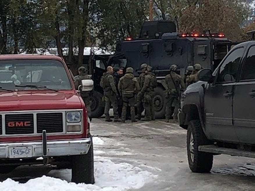 Kelowna RCMP and the region’s Emergency Response Team assisted Vancouver police in executing the search warrant along Martin Avenue on Thursday morning.  