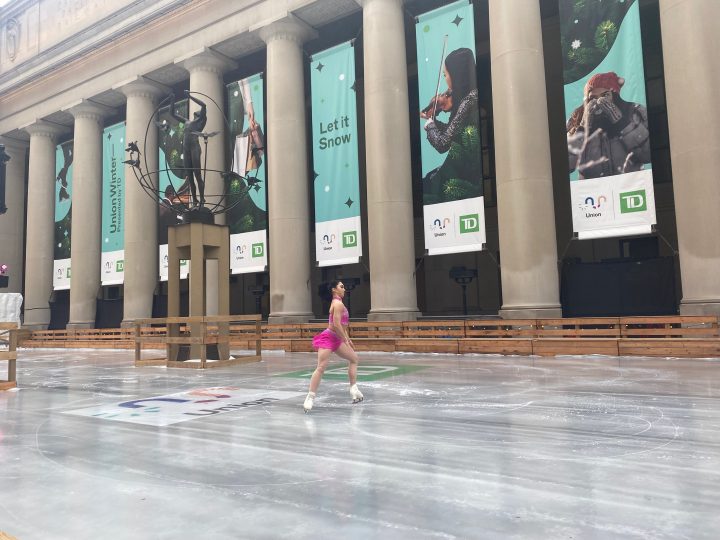 The skating rink at Union Station opened on Monday.