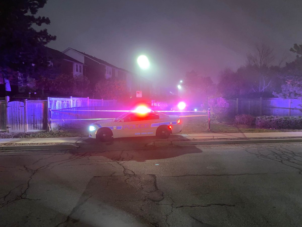 Shooting near Meadowvale Community Centre in Mississauga on Nov. 2, 2022.