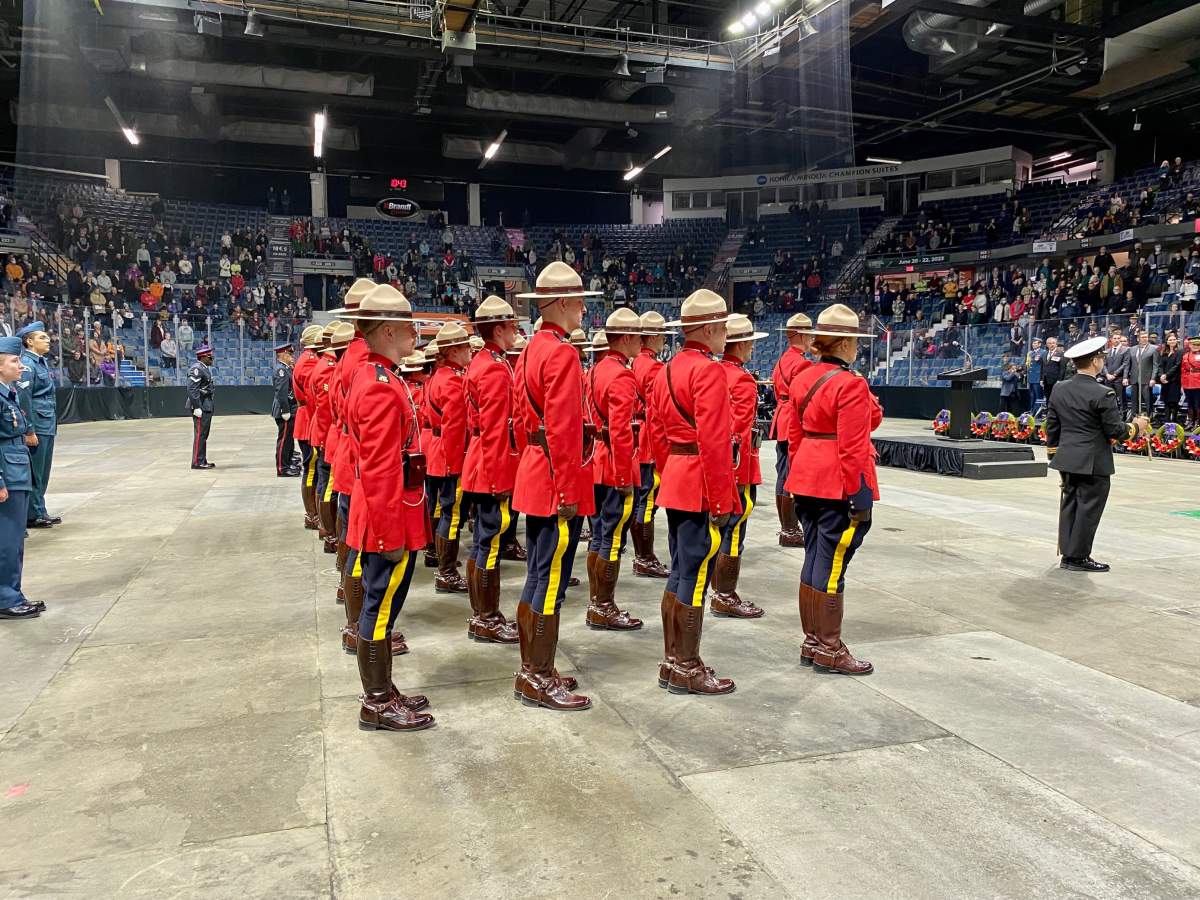 Members of the RCMP were in attendance for one of two Remembrance Day ceremonies.