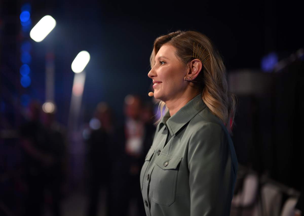 First lady of Ukraine Olena Zelenska takes the stage at Web Summit