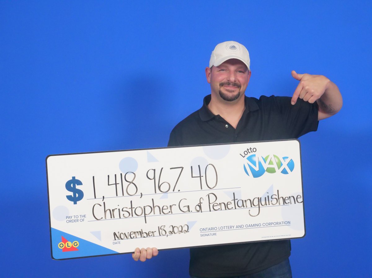 Christopher Grenier of Penetanguishene has $1,418,967.40 to put toward his dreams after winning a LOTTO MAX second prize in the October 14, 2022 draw.