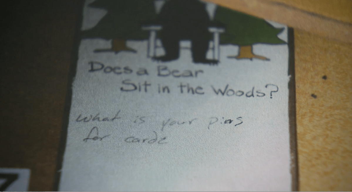 An image of a notepad found near Martin Payne's computer inquires about the pin number for someone's banking cards. Payne was found dead in his Metchosin, B.C. home on July 12, 2019.
