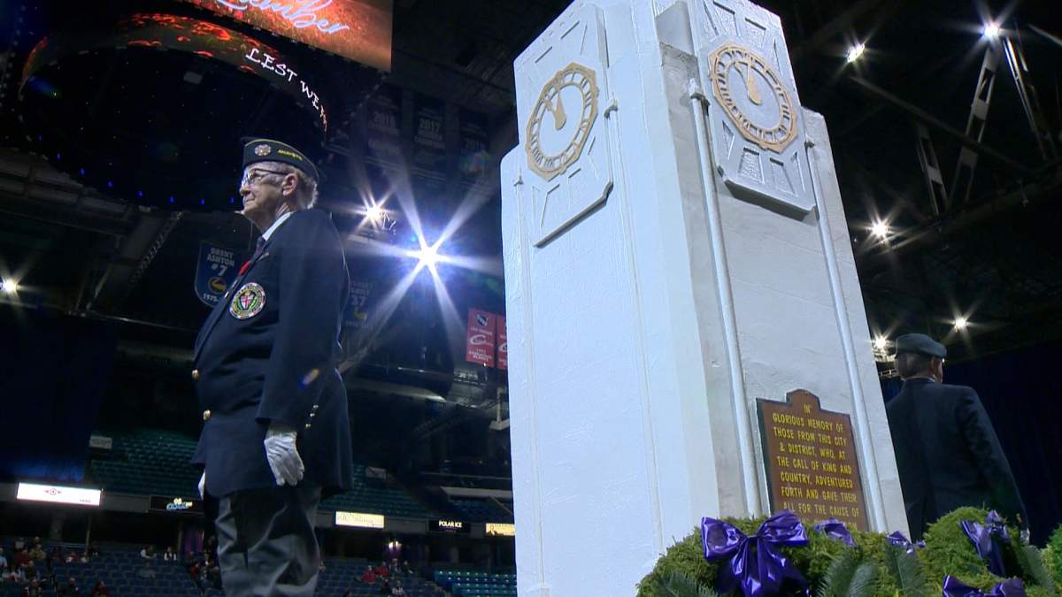 2022 Remembrance Day service at the SaskTel Centre. 