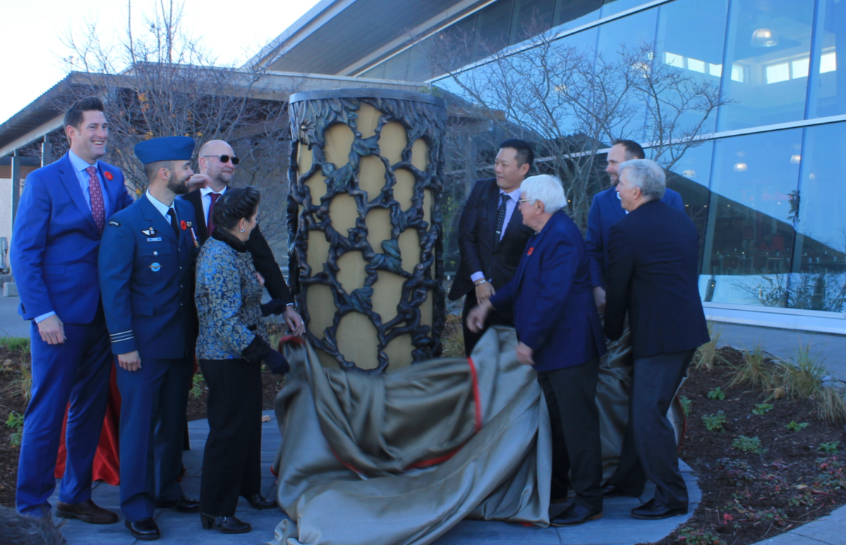 Sculpture unveiling in Port Hope, Ont.