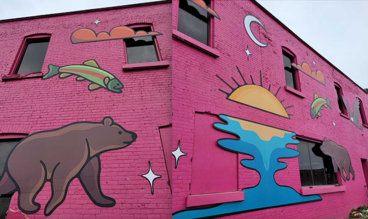 'The Land Knows You' mural is the newest project by the Downtown Barrie BIA, and was created by artist Alanah Astehtsi Otsistohkwa (Morningstar) Jewell, a mixed French-First Nations artist.