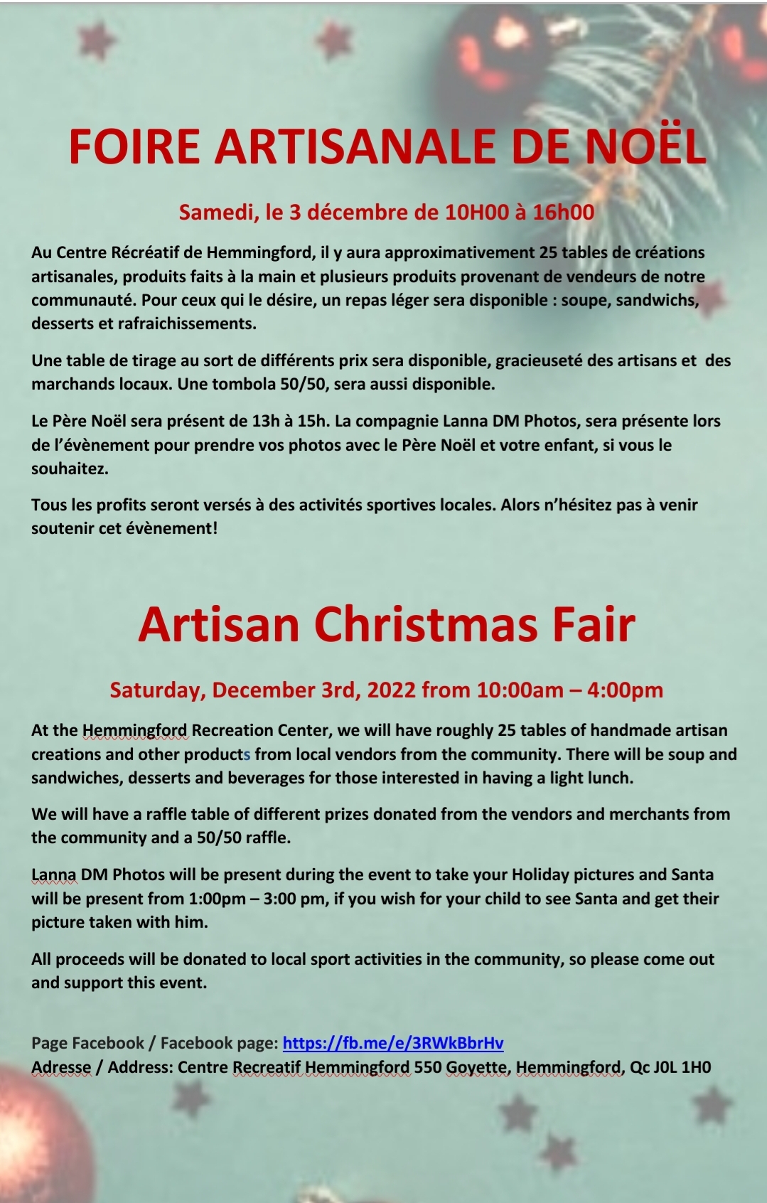 Hemmingford Artisan Christmas Fair - image