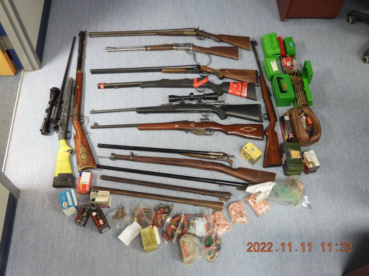 RCMP say investigators have recovered a number of stolen items including firearms, following an investigation that started after a man was found sleeping in a vehicle in Steinbach.