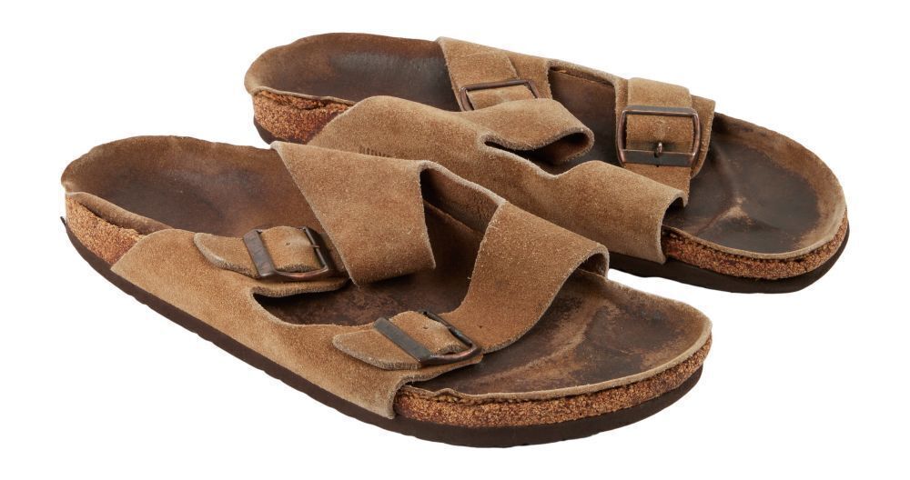 A pair of Steve Jobs' Birkenstocks that recently sold for US$220,000 at auction, setting a record for most expensive sandals to go under the hammer.