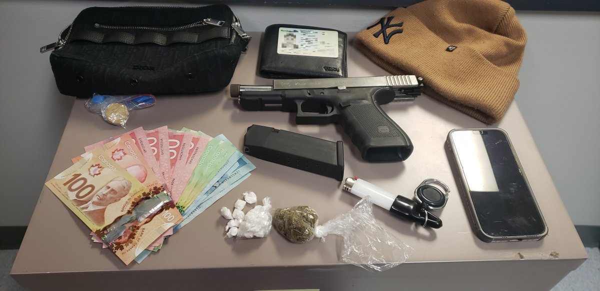 A gun, drugs and cash have been seized in Thompson, Manitoba, after reports of a firearm having been discharged, according to Thompson RCMP.