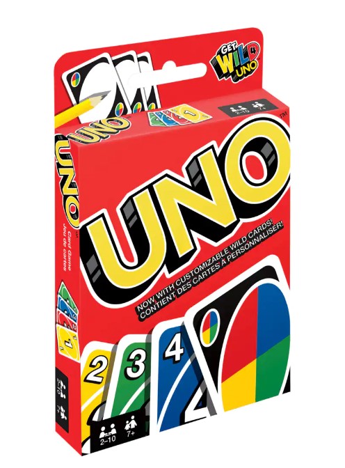 A photo of a box of Uno playing card