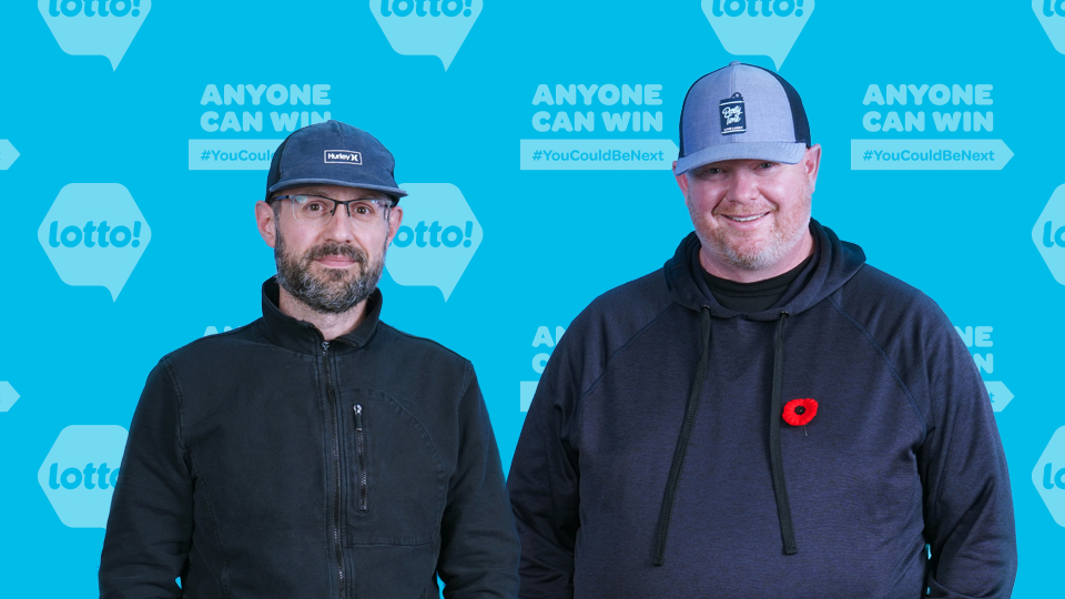 Matthew Saari and Glen Lamb are splitting the $500K prize from the lotto.
