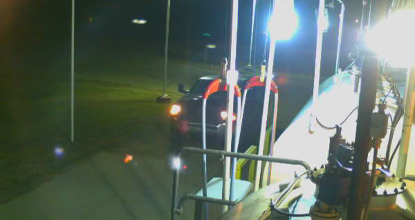 A photo of the truck that police say was used to steal gas in Mallaig.