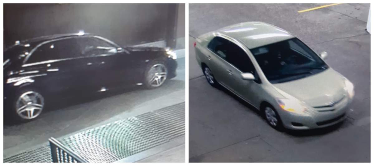 Police say these vehicles may be connected to an assault downtown Oct. 19, 2022.