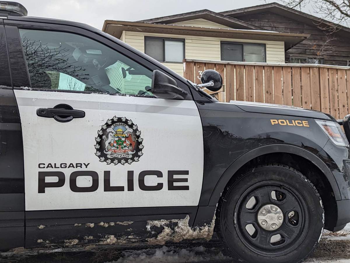 Calgary Police Service vehicle at the scene of a suspicious death, Nov. 5, 2022. 