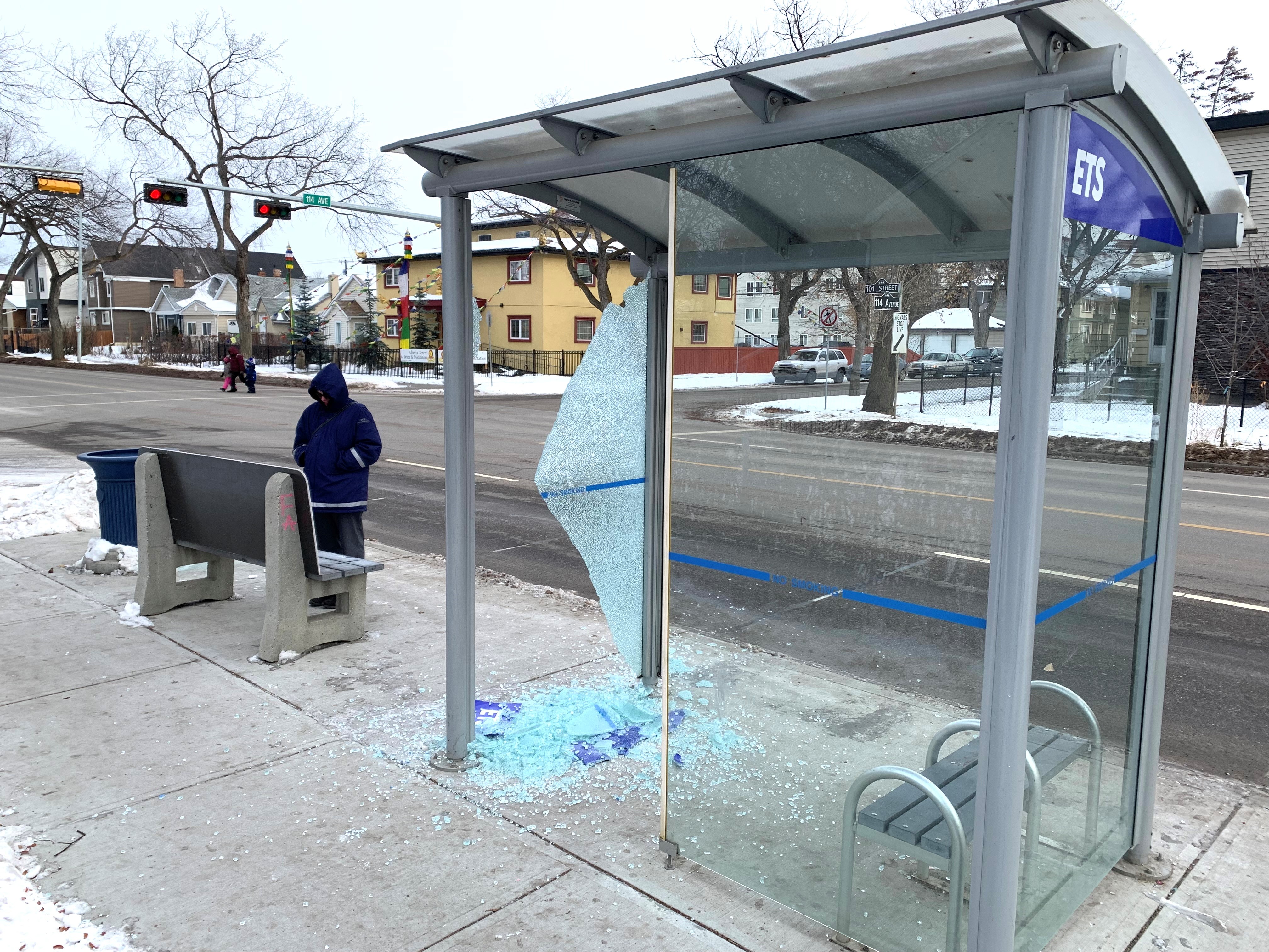 145 Bus Shelters Across Edmonton Smashed In One Week - Edmonton ...