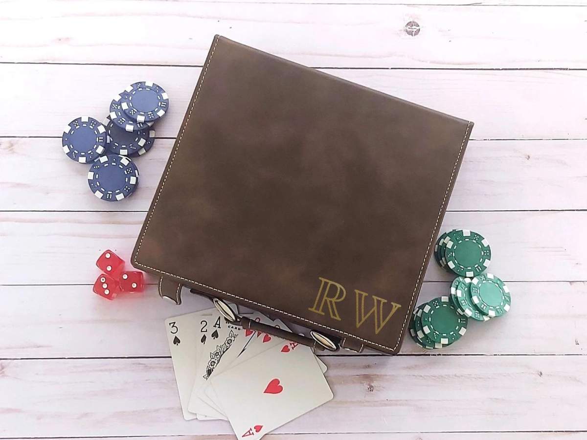 Personalized poker set.