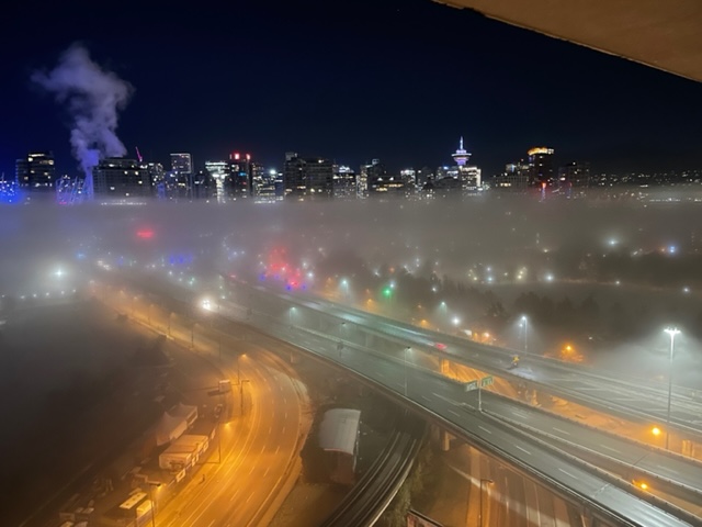 Early morning Vancouver fog.