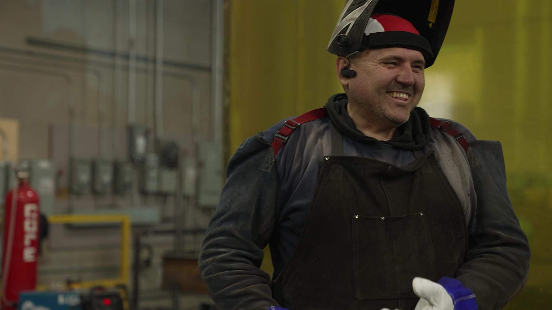 Volodymyr is a welder working at the Roshel plant in Mississauga, Ont.