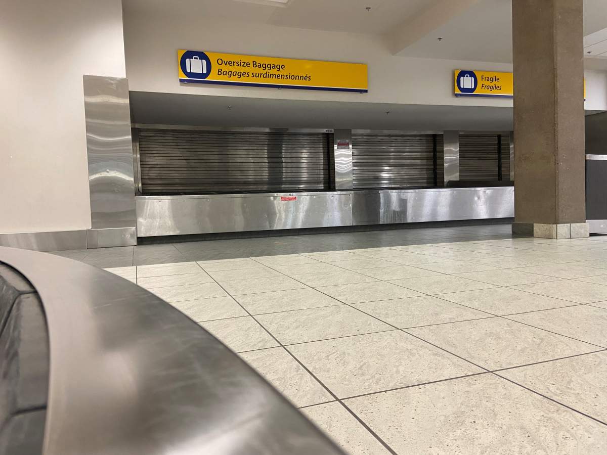 Oversized baggage area at yyc airport.
