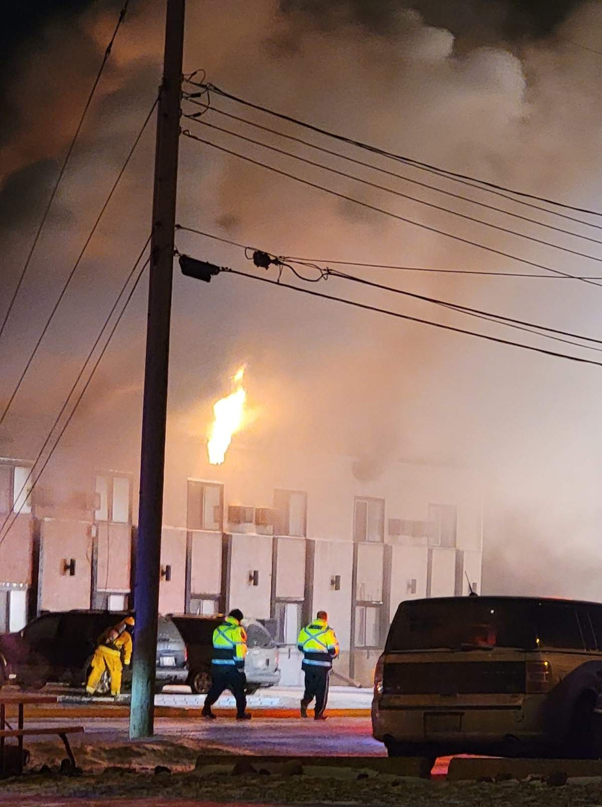 A fire ripped through the Morinville Plaza Hotel and Suites Sunday, Nov. 6, 2022.