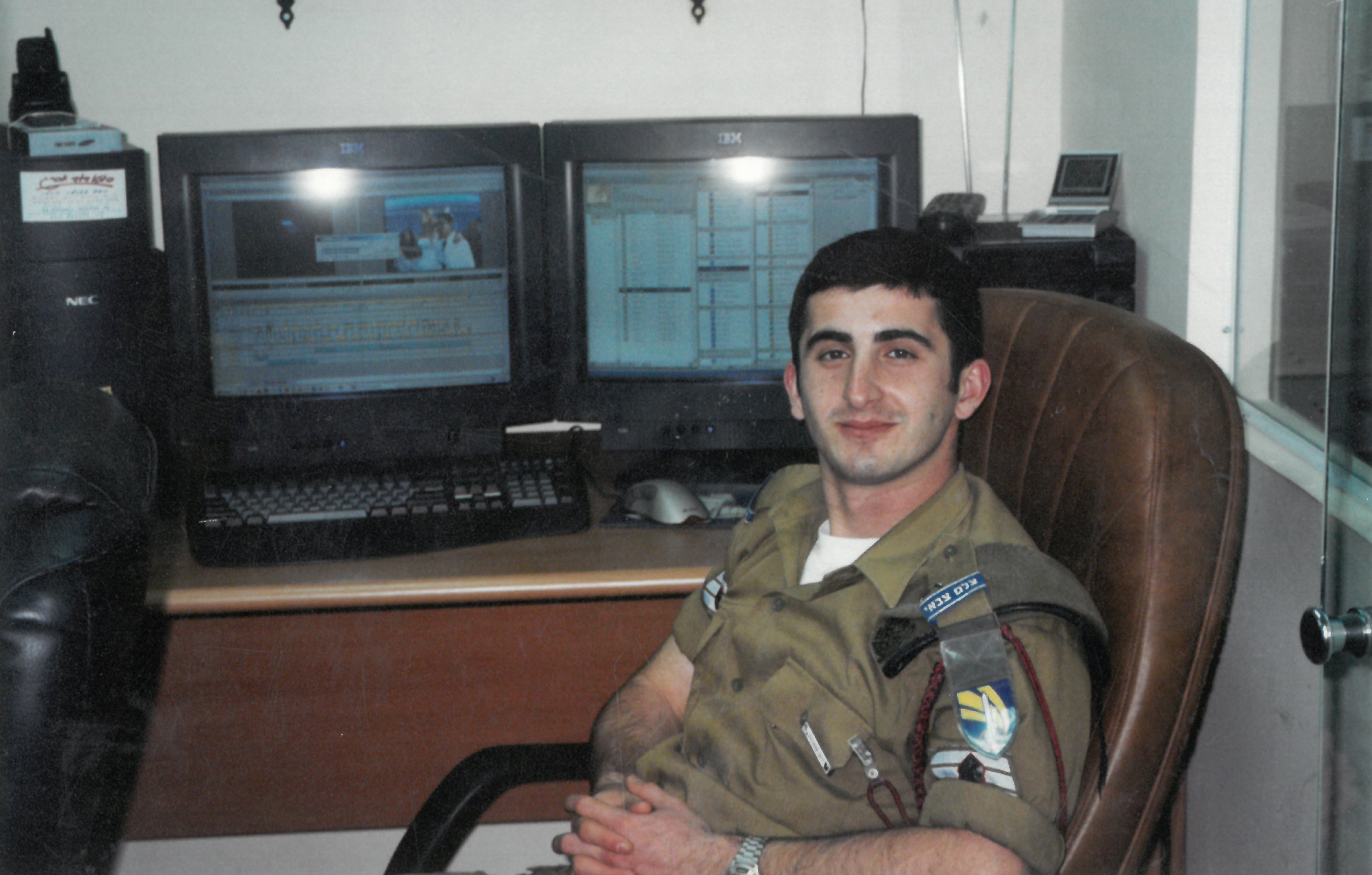 Roman Shimonov during his military service in Israel.