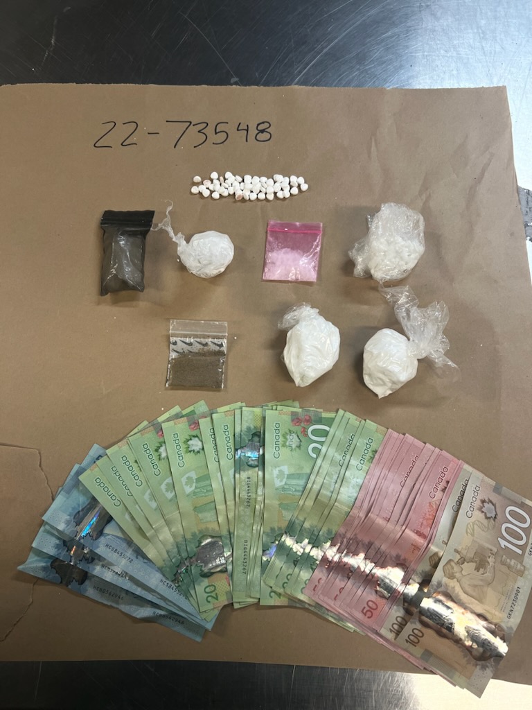 Following their arrest and search of the two individuals and the vehicle, approximately 70 grams of cocaine, 24 grams of methamphetamine, 58 hydromorphone tablets, 2.5 grams of heroin, 40 ml of Anabolic Steroids, $1,600 cash and evidence of drug trafficking were seized.