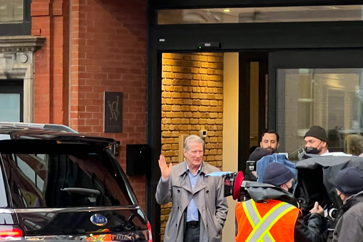 Richard Gere was spotted in front of the Walper Hotel in Downtown Kitchener on Monday.